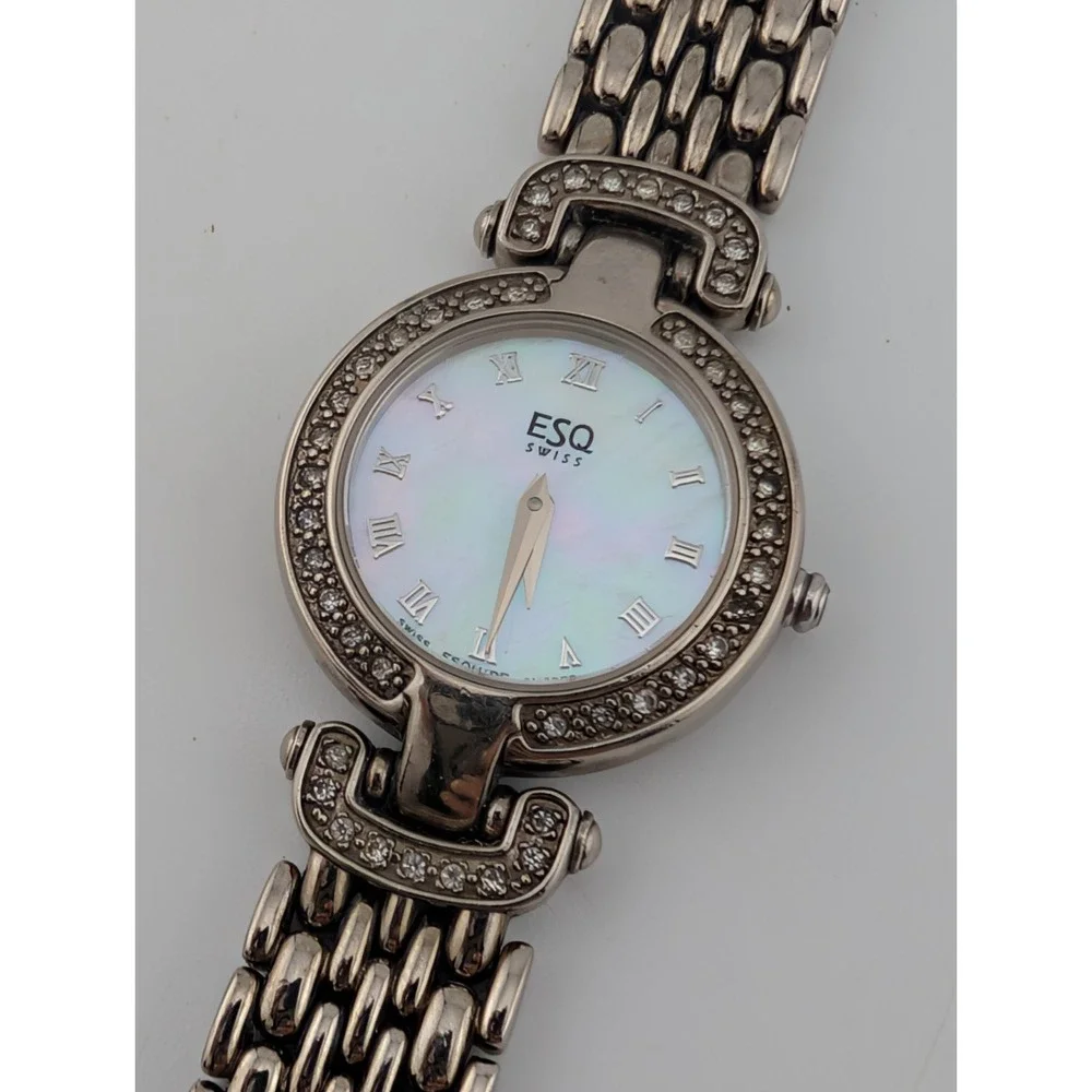 ESQ Movado Swiss Women's Watch 25mm Case MOP Dial 6